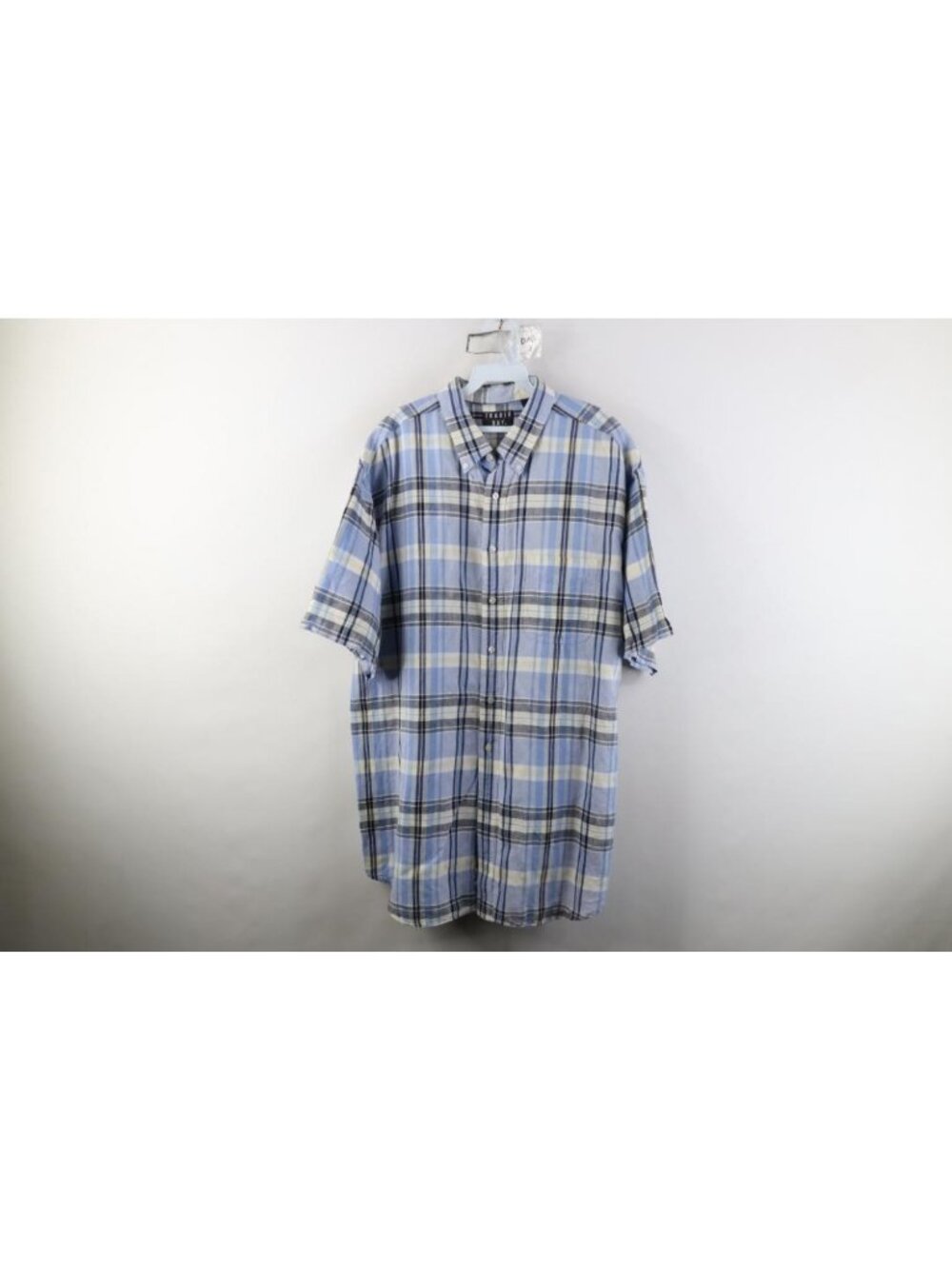 Vtg 90s Streetwear Mens XL Faded Baggy Linen Blend Collared Button Down Shirt